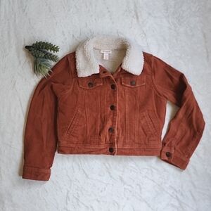 Adorable Girls Corduroy Sherpa Coat